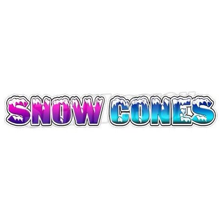 SIGNMISSION Safety Sign, 48 in Height, Vinyl, 18 in Length, Snow Cones D-48 Snow Cones